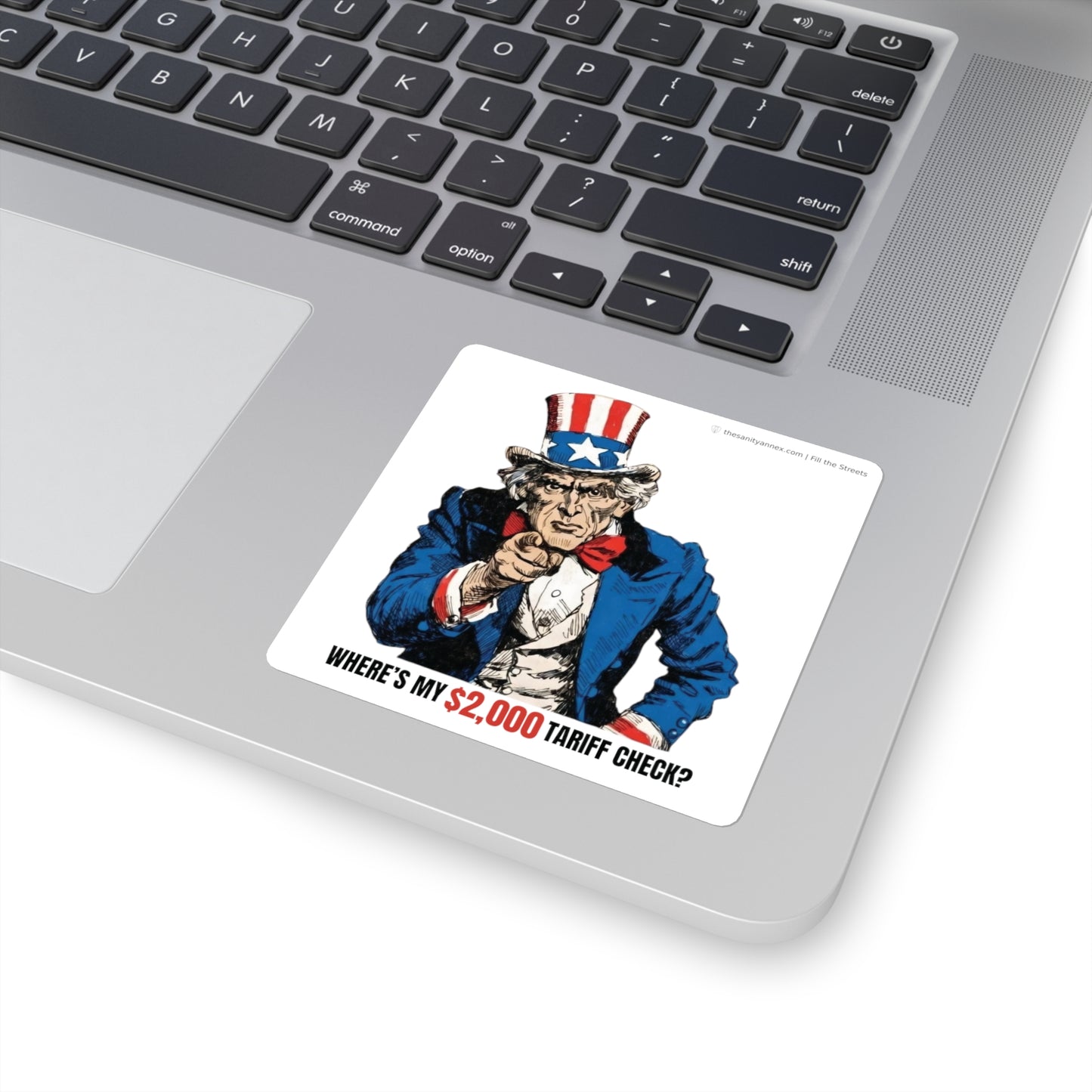 Uncle Sam: "Where's My $2,000 Check?"  — Sticker 3-Pack