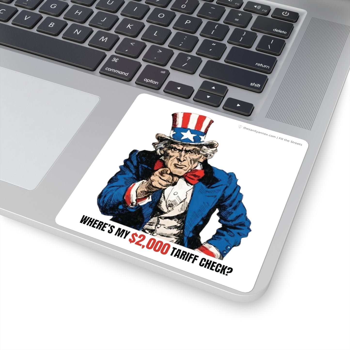 Uncle Sam: "Where's My $2,000 Check?"  — Sticker 3-Pack