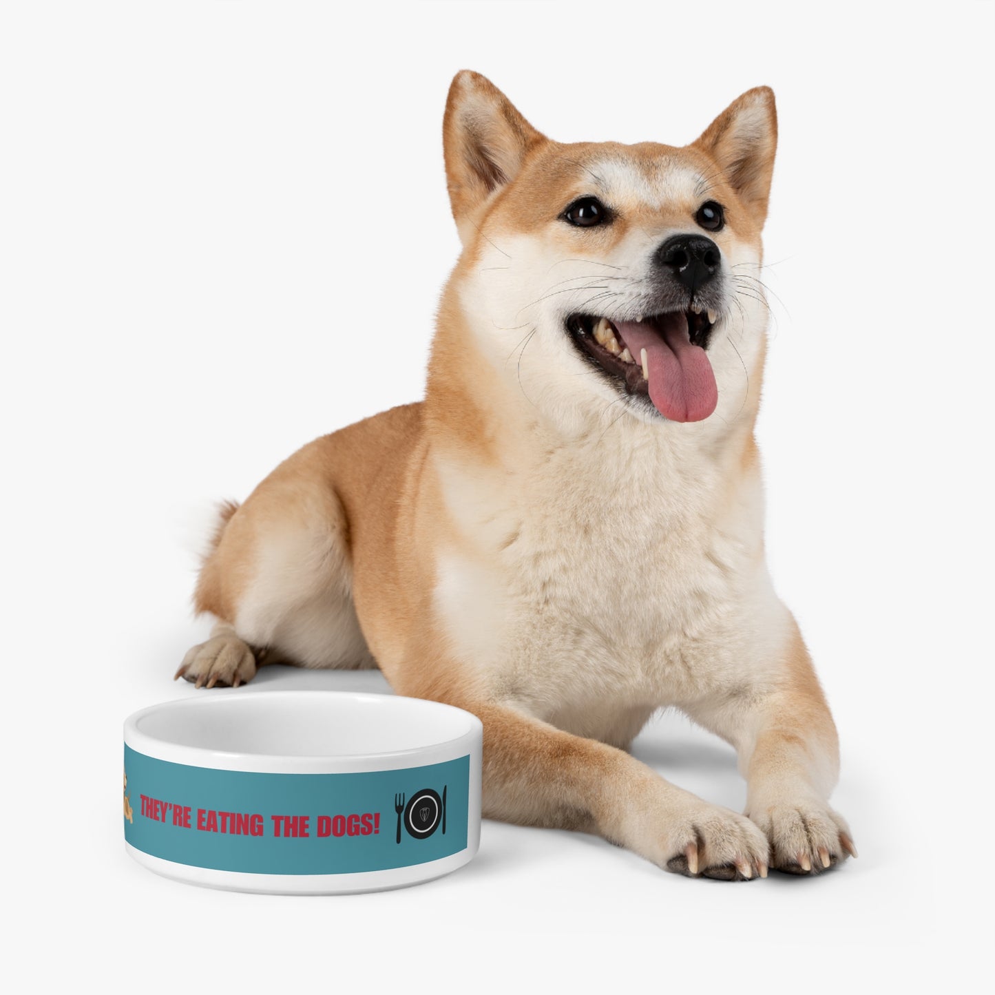 Funny Dog Feeding Bowl — 'They're Eating the Dogs!'